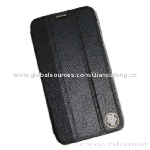 Leather Mobile Phone Case for Samsung Galaxy S5, Flip Style, OEM Orders Welcomed